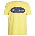 T-shirt med kortärm Herr Champion Crewneck Gul