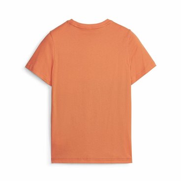 Barn T-shirt med kortärm Puma Ess Block Svart Orange