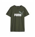 Barn T-shirt med kortärm Puma Ess+ 2 Col Logo Mörkgrön