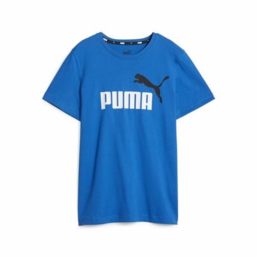 Barn T-shirt med kortärm Puma Ess+ 2 Col Logo Blå