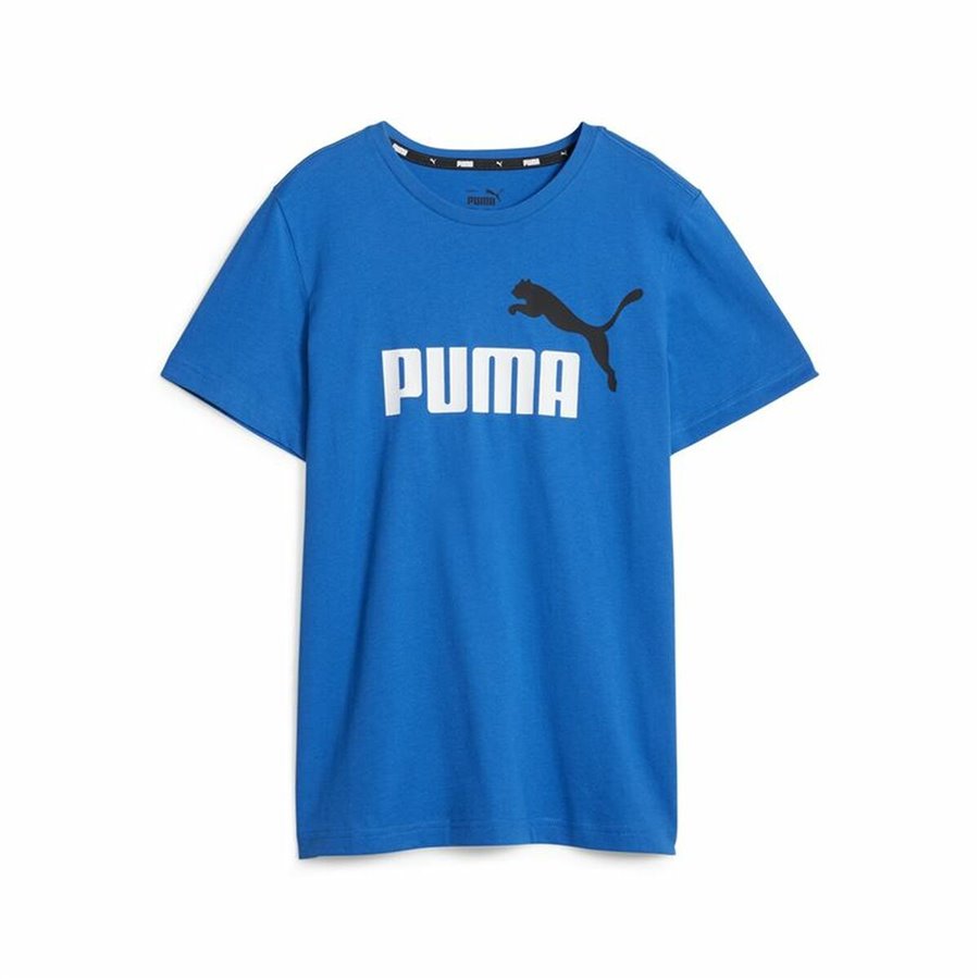 Barn T-shirt med kortärm Puma Ess+ 2 Col Logo Blå