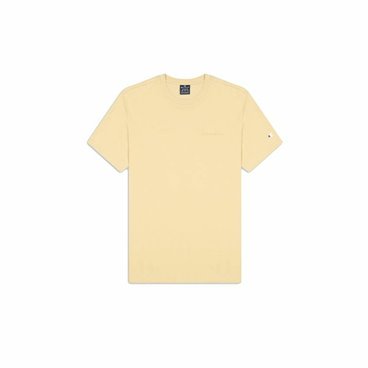 T-shirt med kortärm Herr Champion Crewneck Beige