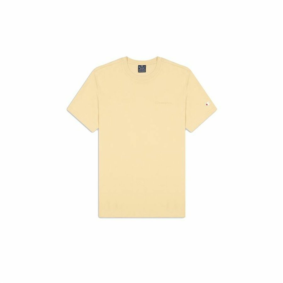 T-shirt med kortärm Herr Champion Crewneck Beige