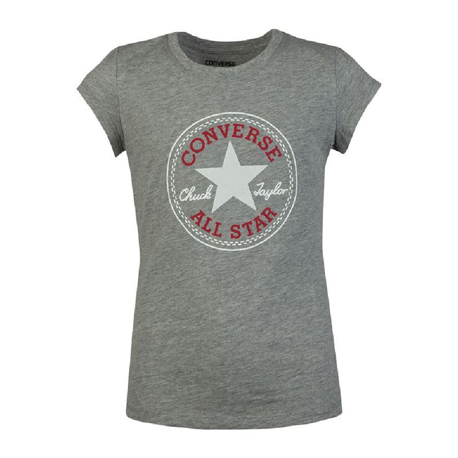 Barn T-shirt med kortärm Converse Timeless Chuck Patch G Grå