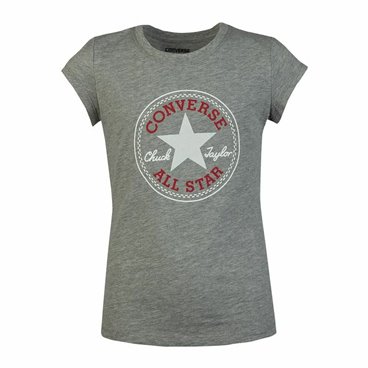 Barn T-shirt med kortärm Converse Timeless Chuck Patch G Grå