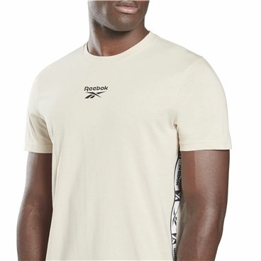 T-shirt med kortärm Herr Reebok Identity Tape Beige