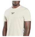 T-shirt med kortärm Herr Reebok Identity Tape Beige