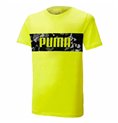 Barn T-shirt med kortärm Puma Active Sports Graphic Gul