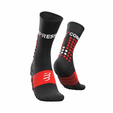 Sportstrumpor Compressport Ultra Trail Svart/Röd Svart