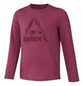 Reebok 紫色长袖女士基本款 T 恤