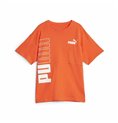 Barn T-shirt med kortärm Puma Power Colorblock Mörk Orange