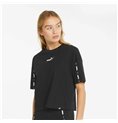 T-shirt med kortärm Dam Puma  Tape Crop  Svart