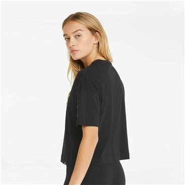 T-shirt med kortärm Dam Puma  Tape Crop  Svart