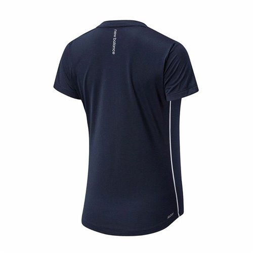 New Balance 深蓝色男士加速度短袖 T 恤