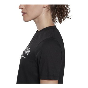 T-shirt med kortärm Dam Reebok Cropped Identity Svart