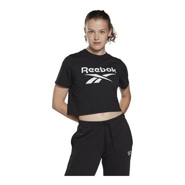 T-shirt med kortärm Dam Reebok Cropped Identity Svart