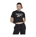 T-shirt med kortärm Dam Reebok Cropped Identity Svart