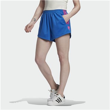 Sportshorts för kvinnor Adidas Originals Adicolor 3D Trefoil Blå