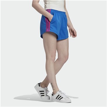 Sportshorts för kvinnor Adidas Originals Adicolor 3D Trefoil Blå