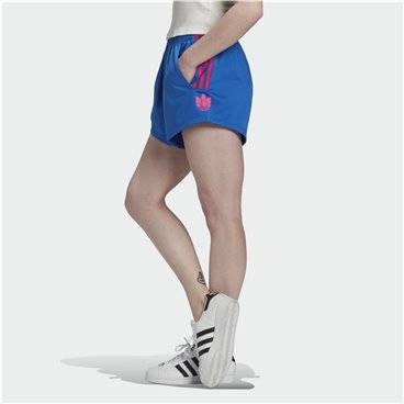 Sportshorts för kvinnor Adidas Originals Adicolor 3D Trefoil Blå