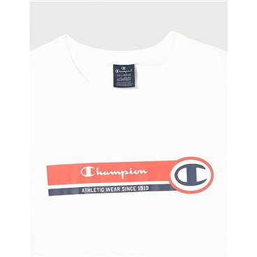 T-shirt med kortärm Herr Champion Crewneck Vit