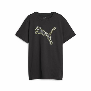 Barn T-shirt med kortärm Puma Active Sports Graphic Svart