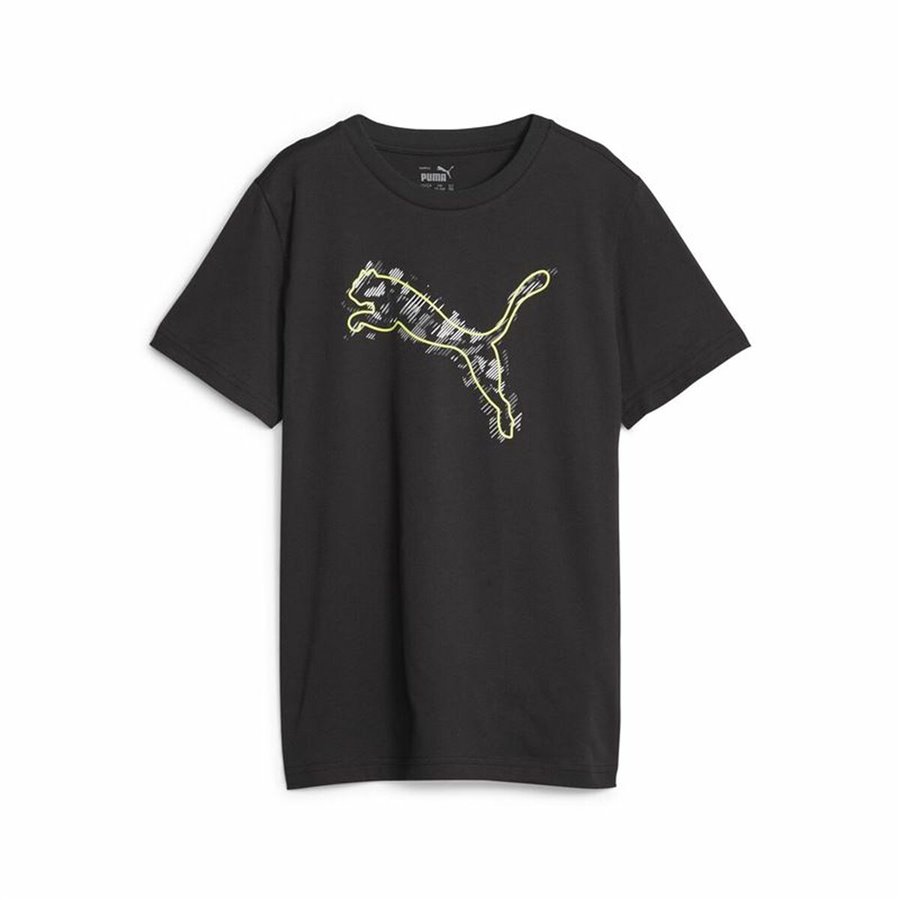 Barn T-shirt med kortärm Puma Active Sports Graphic Svart