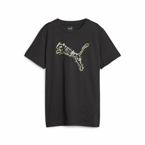 Barn T-shirt med kortärm Puma Active Sports Graphic Svart