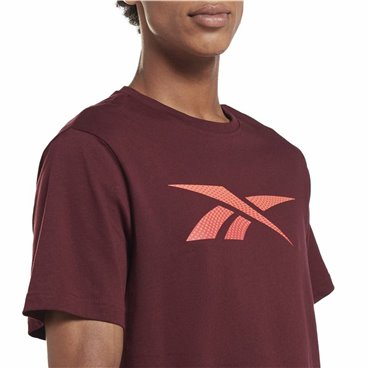 T-shirt med kortärm Herr Reebok RI Logo Rödbrun