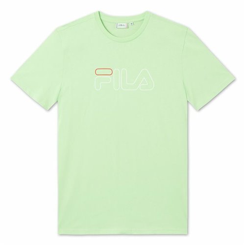 T-shirt med kortärm Herr Fila Paul Ljusgrön