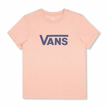 T-shirt med kortärm Dam Vans Drop V SS Crew-B W Peach Lax