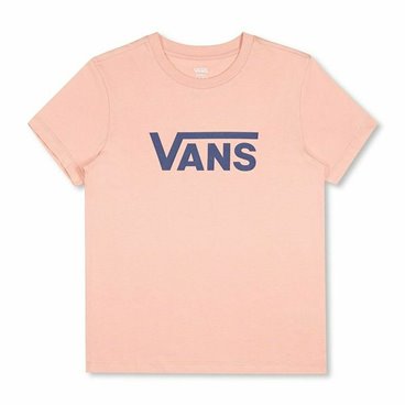 Vans 女式短袖 T-Shirt Drop V SS Crew-B W Peach Lax