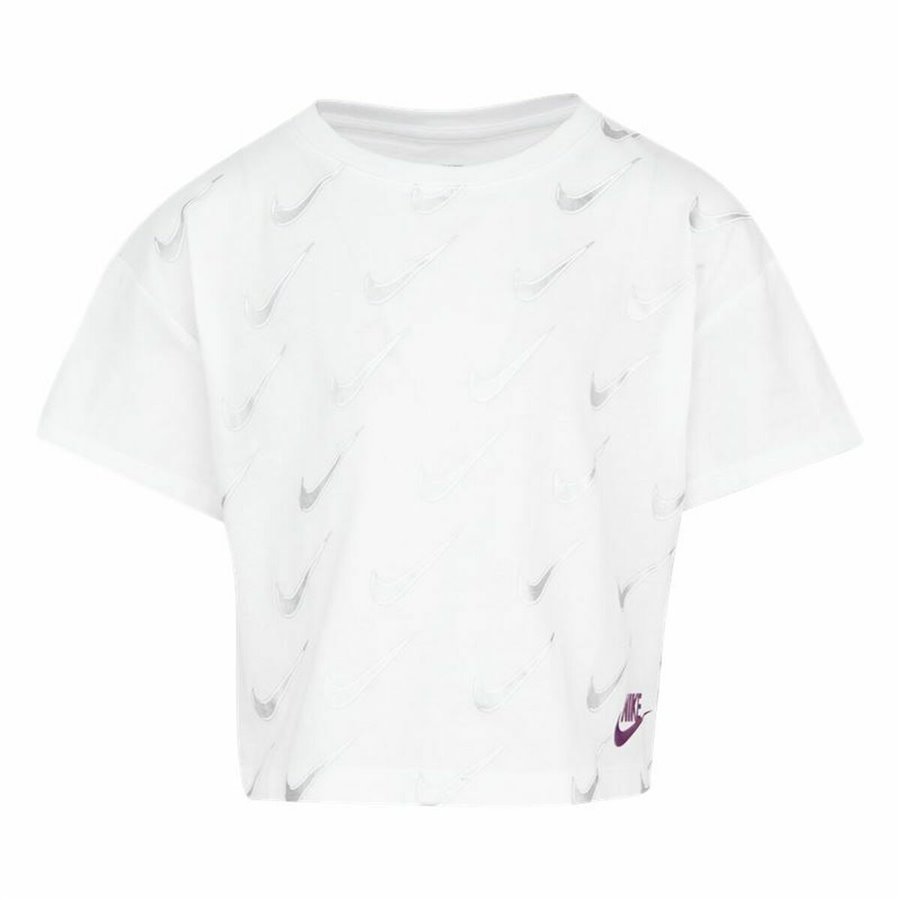 Barn T-shirt med kortärm Nike Sb Icon Vit