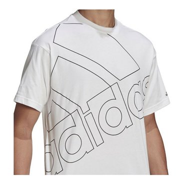 T-shirt med kortärm Herr Adidas Giant Logo Vit