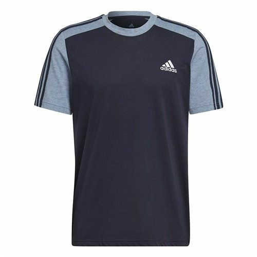 T-shirt med kortärm Herr Adidas Essentials Mélange Mörkblå