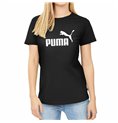 Puma 女式 LOGO 短袖 T 恤 586774 01 黑色