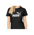 Puma 女式 LOGO 短袖 T 恤 586774 01 黑色