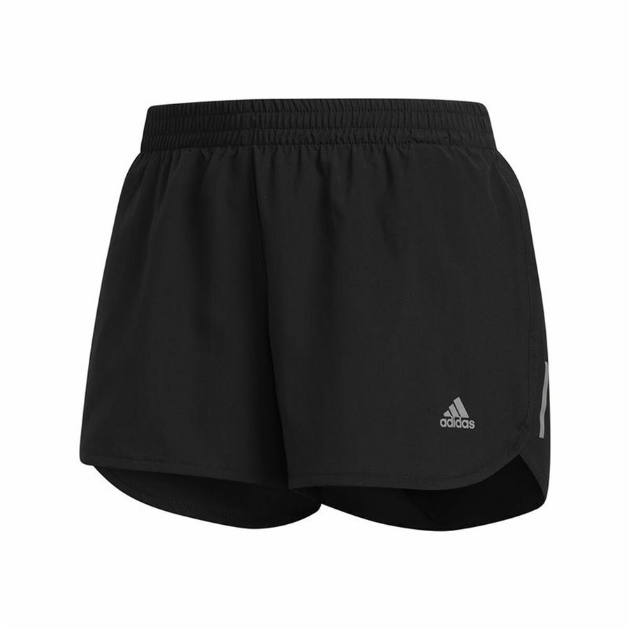 Adidas 女式运动短裤 SMU 黑色跑步短裤 4"