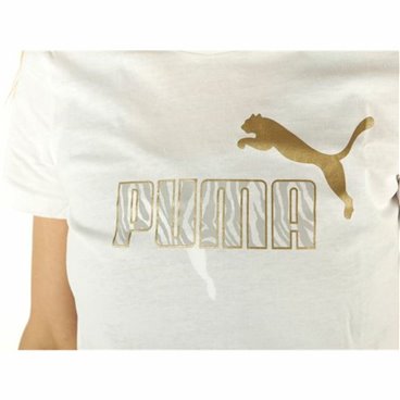T-shirt med kortärm Dam Puma Graphic Tee Vit