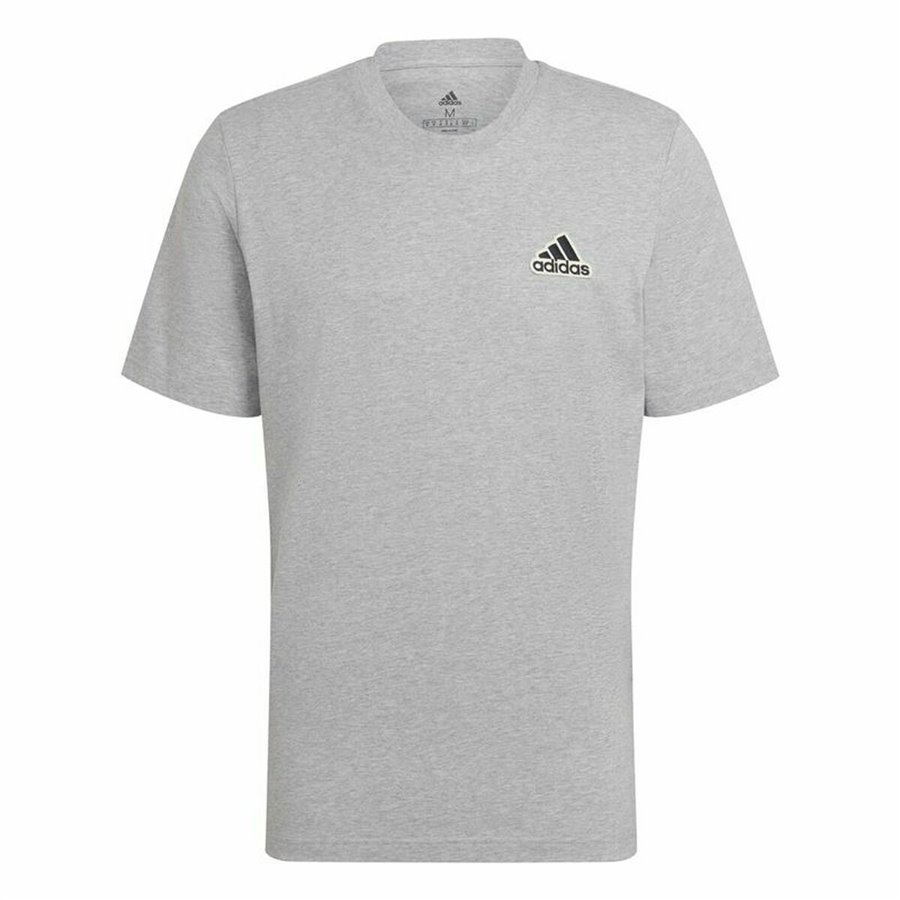 Adidas 灰色 Essentials Feelcomfy 男士短袖 T 恤