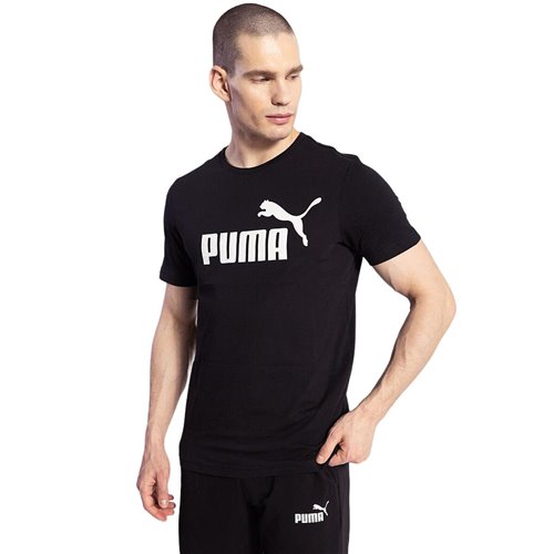 T-shirt med kortärm Herr Puma ESS LOGO TEE 586666 01 Svart