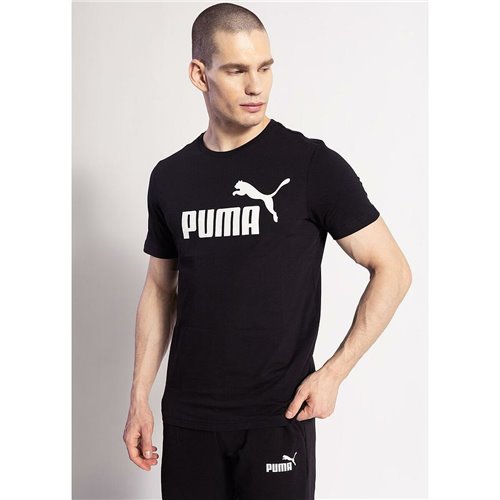 Puma 男士短袖T恤 ESS LOGO TEE 586666 01 黑色