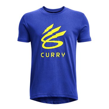 T-shirt med kortärm Herr Under Armour Curry Lightning Logo Blå