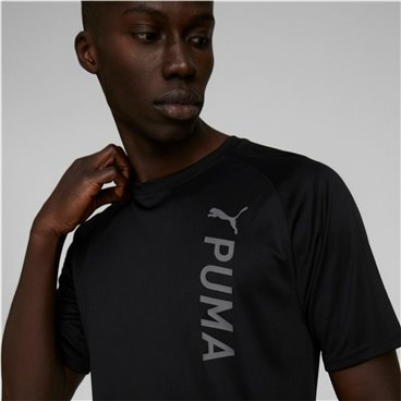 T-shirt med kortärm Herr Puma Fit Svart Män