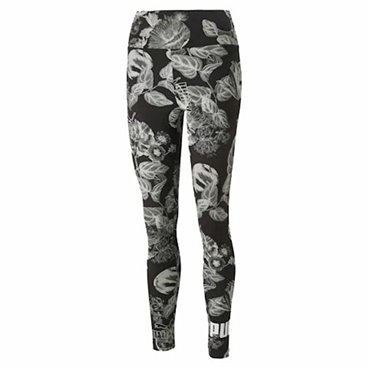 Sport-leggings, Dam Puma Frozen Flower Svart