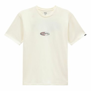 T-shirt med kortärm Herr Vans Oval Team Antique Vit