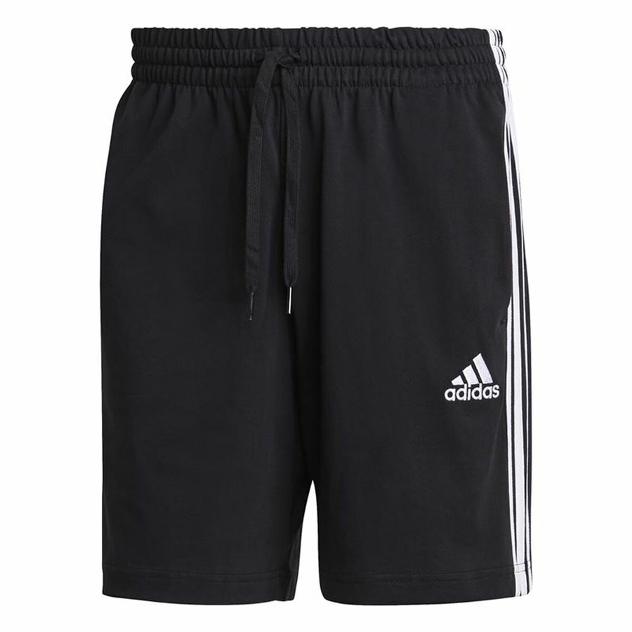 Adidas 男士运动短裤 Essentials 3 Stripes Aeroready（黑色