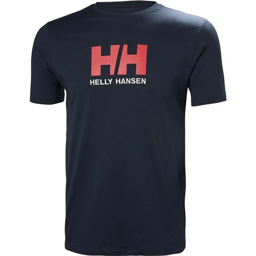 Helly Hansen 深蓝色男士 LOGO 短袖 T 恤 33979 597