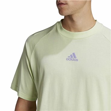 T-shirt med kortärm Herr Adidas Essentials Brandlove Gul