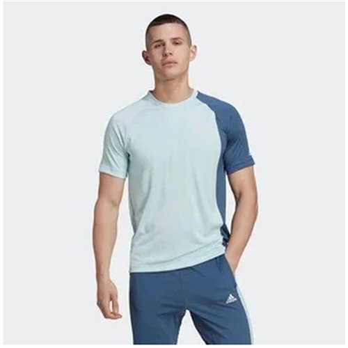 T-shirt med kortärm Herr Adidas  ColourBlock Röd